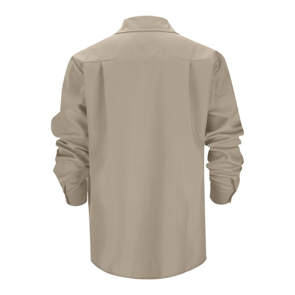 TBWNWG Men's Fashion Casual Button Down Shirt Comfortable Solid Long Sleeve Top for Business and Leisure Wear,Size S