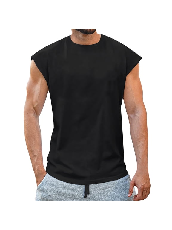 TBWNWG Men's Gym Bodybuilding Stringer Tank Top Workout Muscle Cut Shirt Fitness Sleeveless Vest for Performance and Comfort,Sizes L