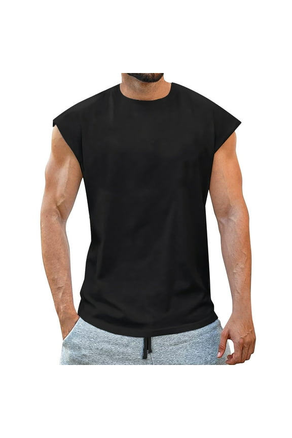 Men's Gym Bodybuilding Stringer Tank Top Workout Muscle Cut Shirt Fitness Sleeveless Vest for Performance and Comfort,Sizes L