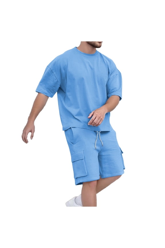 Men's Suits for Everyday Wear Versatile Stylish Attire for Casual and Sporty Activities in Spring Summer Season,Size L