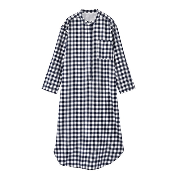 TBWNWG Men's Unisex Long Sleeve Nightdress Elegant Loungewear For Comfortable Sleep And Relaxation At Home,Sizes S