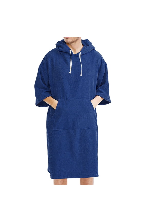 TBWNWG Men's Wool Blend Sweater Style Spa Bathrobe for Comfort and Warmth Wear,Size One Size