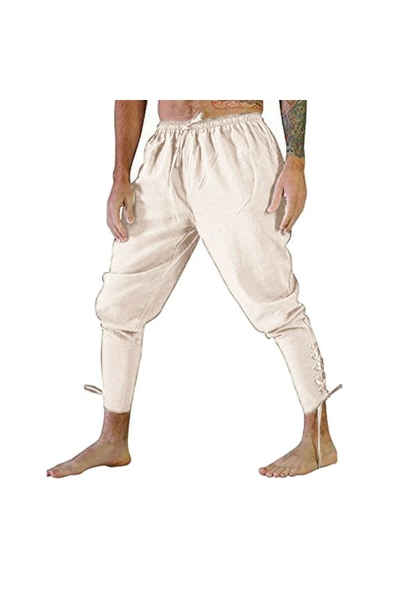 Mens Retro Ankle Strap Trousers Pants,Size 3XL