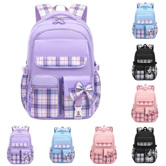 TBWNWG School Backpack for Ages 7-16 Elementary Middle Students Lightweight Large Capacity Double Shoulder Bookbag with Multiple Pockets Daily Commute Casual