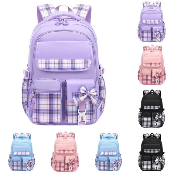 TBWNWG School Backpack for Ages 7-16 Elementary Middle Students Lightweight Large Capacity Double Shoulder Bookbag with Multiple Pockets Daily Commute Casual