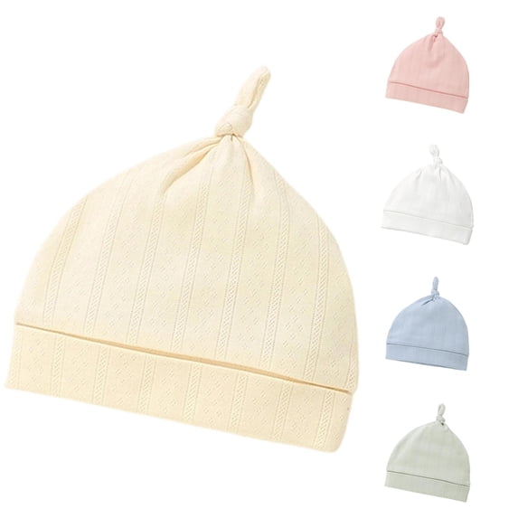 TBWNWG Soft Baby Knot Hat Cap Adjustable Toddler Boys Girls Kids Hats Caps Cozy Headwear,Sizes 6-12 Months