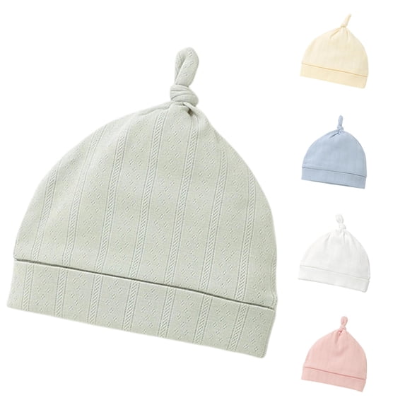 TBWNWG Soft Baby Knot Hat Cap Adjustable Toddler Boys Girls Kids Hats Caps Cozy Headwear,Sizes 6-12 Months