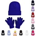 thumbnail image 1 of TBWNWG Soft Kids Winter Hat With Mittens for Boys Girls Toddler Youth Cold Weather Lined Cap,Size 2-8 Years, 1 of 6
