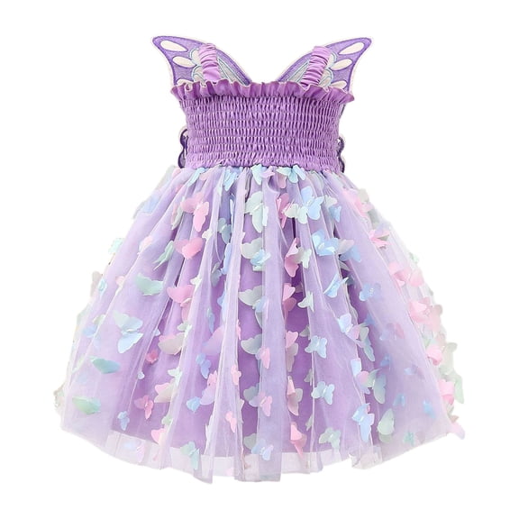 TBWNWG Sparkly Fairy Tutu Dress for Girls Star Sequins Bow Sleeveless Party Attire,Size 5-6 Years