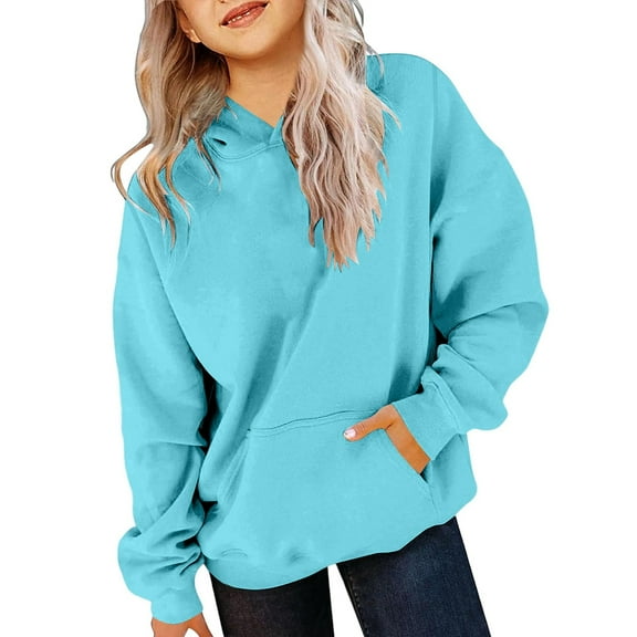 TBWNWG Stylish Girl's Hoodie Long Sleeve Soft Sweatshirt Graphic Hoody for Kids Cozy Pullover Top Ideal for Casual Outdoor and Activities,Sizes 11-12 Years