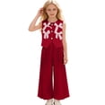 thumbnail image 1 of TBWNWG Stylish Girls Two Piece Outfit Fashionable Vest And Wide Leg Pleated Pants Set For Toddler Kid,Sizes 5-6 Years, 1 of 9