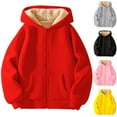 thumbnail image 1 of TBWNWG Thick Lamb Wool Girls' Coat & Jacket Versatile Casual Outerwear for Big Children Warm Hooded Pullover for Winter Outdoor Activities,Sizes 4-5 Years, 1 of 9