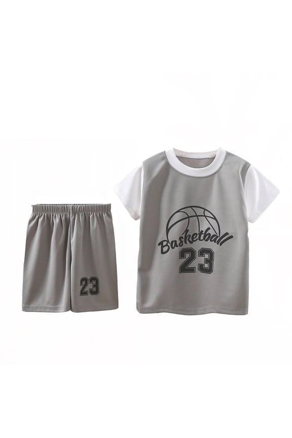 Toddler Boys Activewear Boys Basketball Performance Top and Mesh Shorts Set,Size 18-24 Months