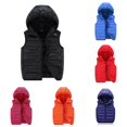 thumbnail image 1 of TBWNWG Toddler Boys Girls Sleeveless Winter Solid Coat Hooded Vest Outerwear Outfit Casual Warm Jacket for Child Kids, 1 of 5