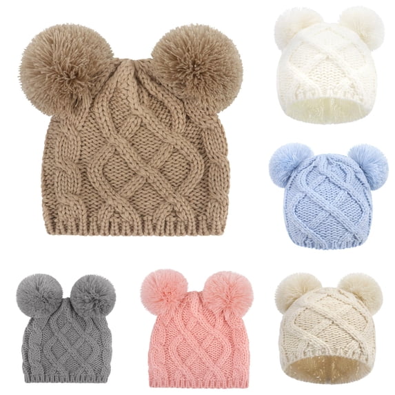 TBWNWG Toddler Girls Boys Winter Hats Soft Baby Caps Kids Knit Warm for Children Outdoor Wear,Size 0-6 Months