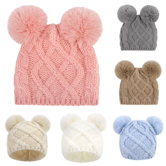 TBWNWG Toddler Girls Boys Winter Hats Soft Baby Caps Kids Knit Warm for Children Outdoor Wear,Size 6-18 Months
