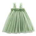 thumbnail image 1 of TBWNWG Toddler Girls Holiday Party Dress Sleeveless Mesh Flower for Dance Celebration and,Sizes 3-4 Years, 1 of 4