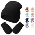 thumbnail image 1 of TBWNWG Toddler Winter Knit Hats Soft Baby Caps for Girls Boys with Gloves Warm Comfortable Children Accessories,Size 3-24 Months, 1 of 9