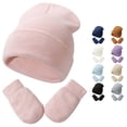 thumbnail image 1 of TBWNWG Toddler Winter Knit Hats Soft Baby Caps for Girls Boys with Gloves Warm Comfortable Children Accessories,Size 3-24 Months, 1 of 8