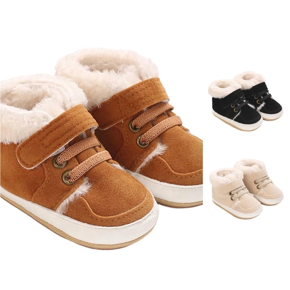 TBWNWG Winter Baby Shoes Soft Soled Boots for Toddlers Boys Girls 0-1 Years Daily Walking Non- Sole Cute First