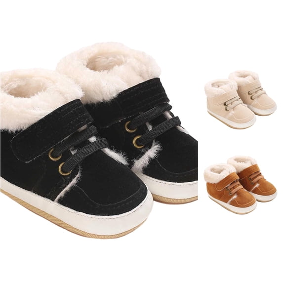 TBWNWG Winter Baby Shoes Soft Soled Boots for Toddlers Boys Girls 0-1 Years Daily Walking Non- Sole Cute First