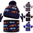 thumbnail image 1 of TBWNWG Winter Knitted Scarf Hat Set for Kids Neck Warmer Thermal Touchscreen Mittens Cold Weather,One Size, 1 of 7