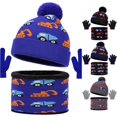 thumbnail image 1 of TBWNWG Winter Knitted Scarf Hat Set for Kids Neck Warmer Thermal Touchscreen Mittens Cold Weather,One Size, 1 of 7