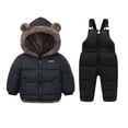 thumbnail image 1 of TBWNWG Winter Thermal Snowsuit for Toddlers Girls Insulated Padded Overalls with Jacket Winter Wear for Cold Weather Play and Outdoor Adventures,Sizes 2-3 Years, 1 of 5