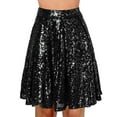 thumbnail image 1 of TBWNWG Women Sparkly Sequin Mini Skirt High Waist Glitter Flared Pleated Night Out Party Short Skirts,Sizes S, 1 of 6