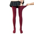 thumbnail image 1 of TBWNWG Women's Fashion Opaque Thigh High Stockings Non- Silicone Band Stay-Up Hosiery Socks,Size One Size, 1 of 8