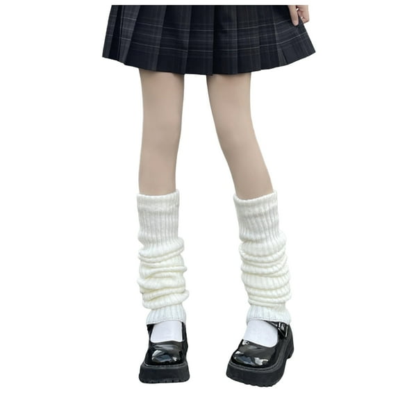 TBWNWG Women's Japanese Academy Style Knitted Tube Socks Loose Calf Warm Hottie Fashion Pile Stockings,Size 76.00