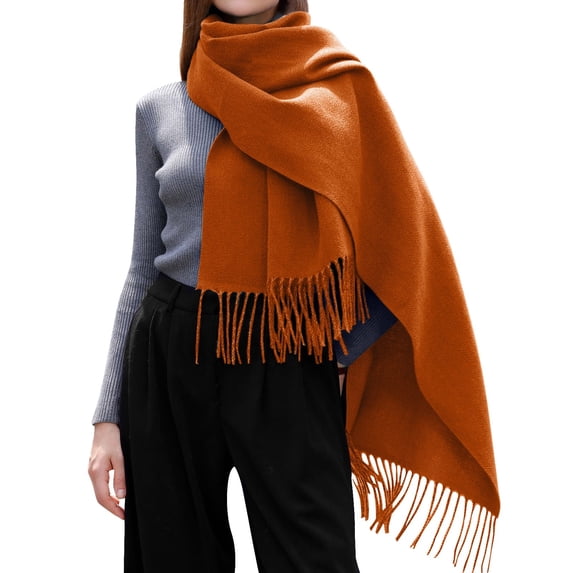 TBWNWG Women's Winter Warm Tassel Shawl Scarf Wrap Soft Plaid Accessory for Cold Weather Fashion Comfort,One Size