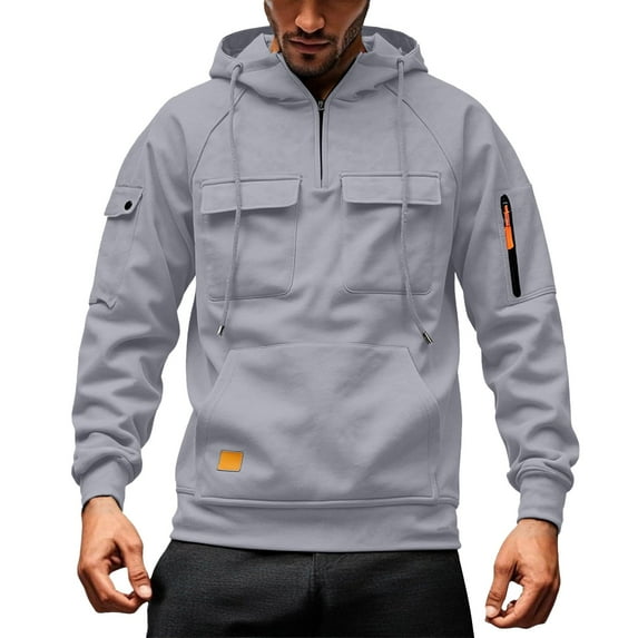 TBWNWG Zip up Jacket Men,Heavyweight Solid Color Hoodie For Fall And Winter Casual Pocket Sweatshirt For Youth Comfortable And Stylish Outdoor Wear,Sizes 5XL