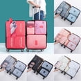 thumbnail image 1 of TBWYF 7Pcs Packing Cubes Travel Storage Bag Set for Clothes Luggage Organizer Suitcase Watermelon Red, 1 of 5