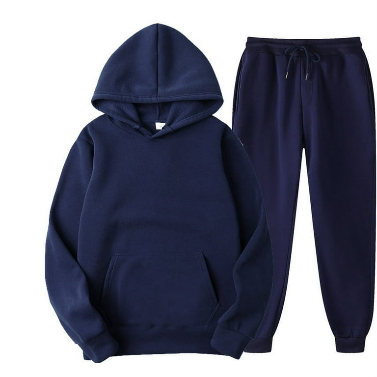 COZY HOODIE and PANTS set blue M size