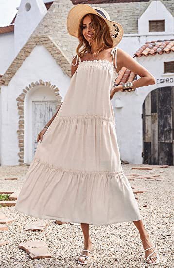 knee length dresses for ladies Graceful Charm Beige Multi Floral Tapestry Strapless Midi Dress main image 1