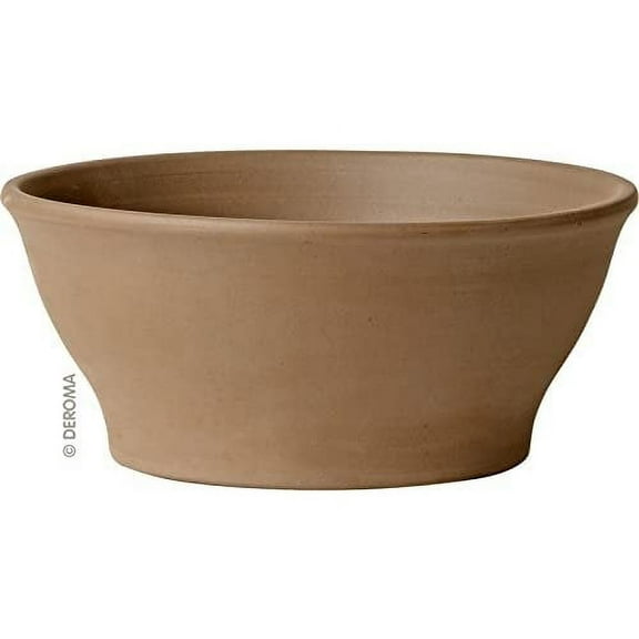 Deroma Earthenware Bowl Chocolate - Solid Print, Brown, 12.6 In  Residential Use, Standard Application