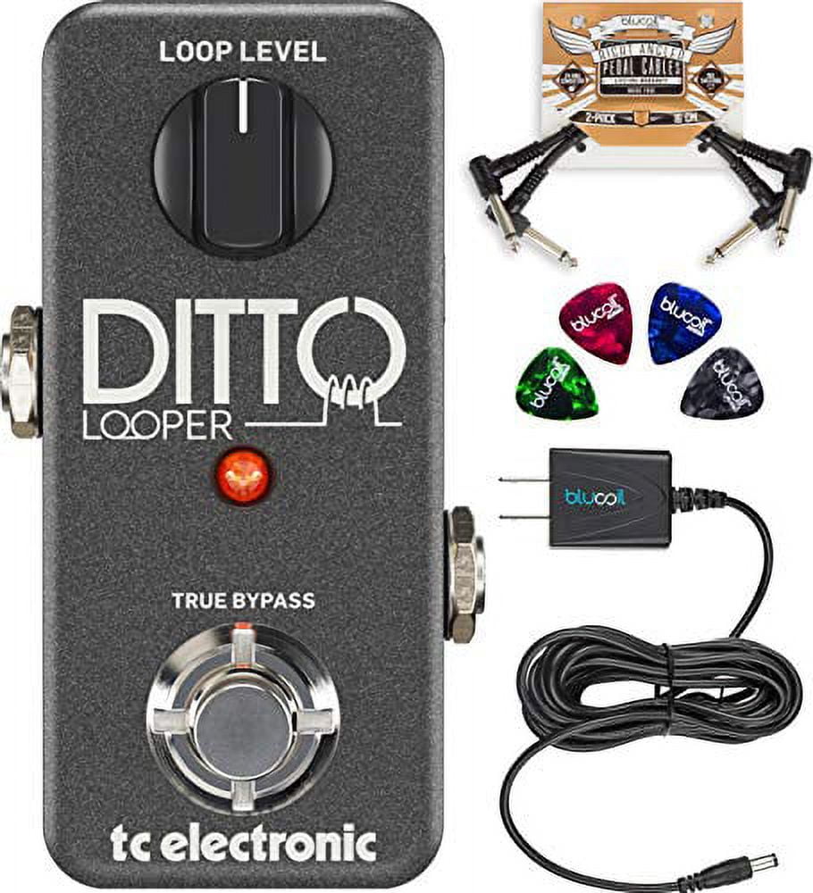 TC Electronic Ditto Looper Effects Pedal Bundled with Blucoil Slim