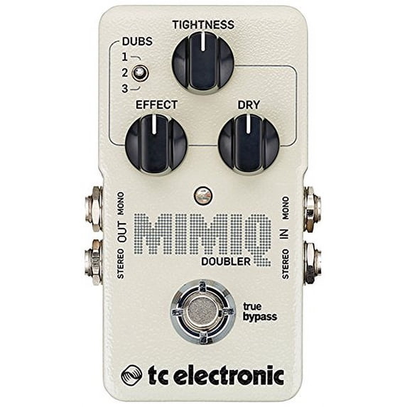 TC Electronic Mimiq Doubler Pedal Doubling Effects w Stereo I/O and Controls for Tightness Effect Dry and Dubs