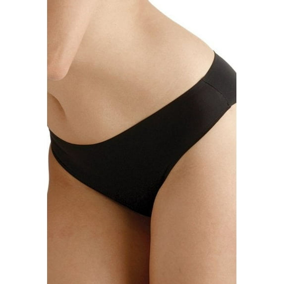 TC Fine Intimates DEEP BLACK Wonderful Edge Matte Microfiber Panty, US Medium