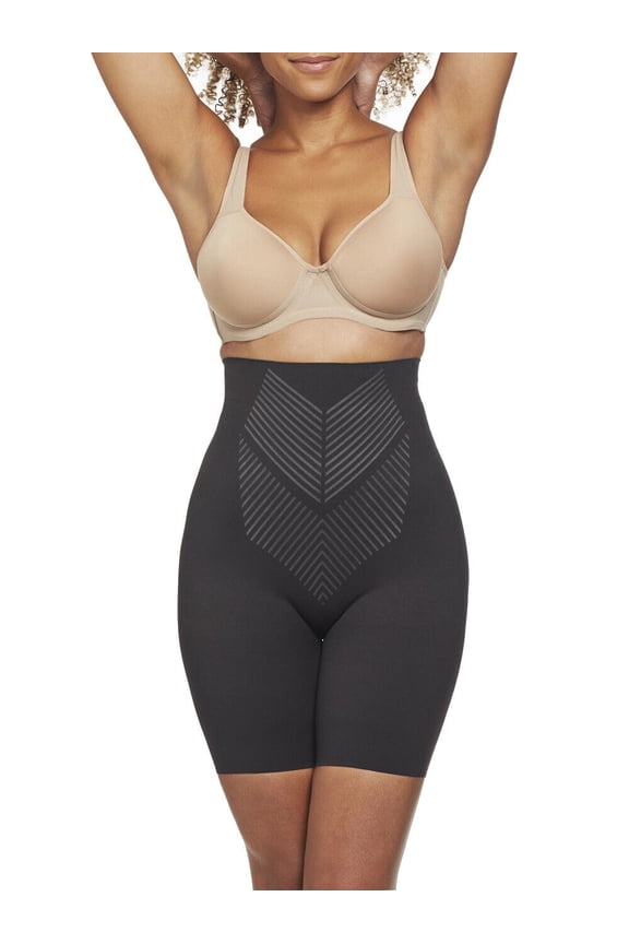 TC Fine Intimates Iconic Core High-Waist Booty Lift Thigh Slimmer - 4959 (Black, XXL)