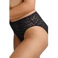 thumbnail image 1 of TC Fine Intimates Women's -134 Wonderful Edge All Over Lace Hi-Cut Panty, A4, Black, L - A4-134, 1 of 4