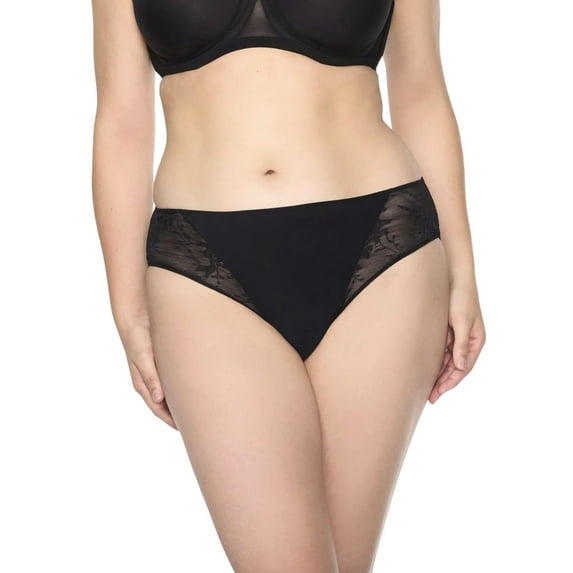 TC Fine Intimates Womens Luxe Dreamer Hipster Panty (Deep Black, Medium)