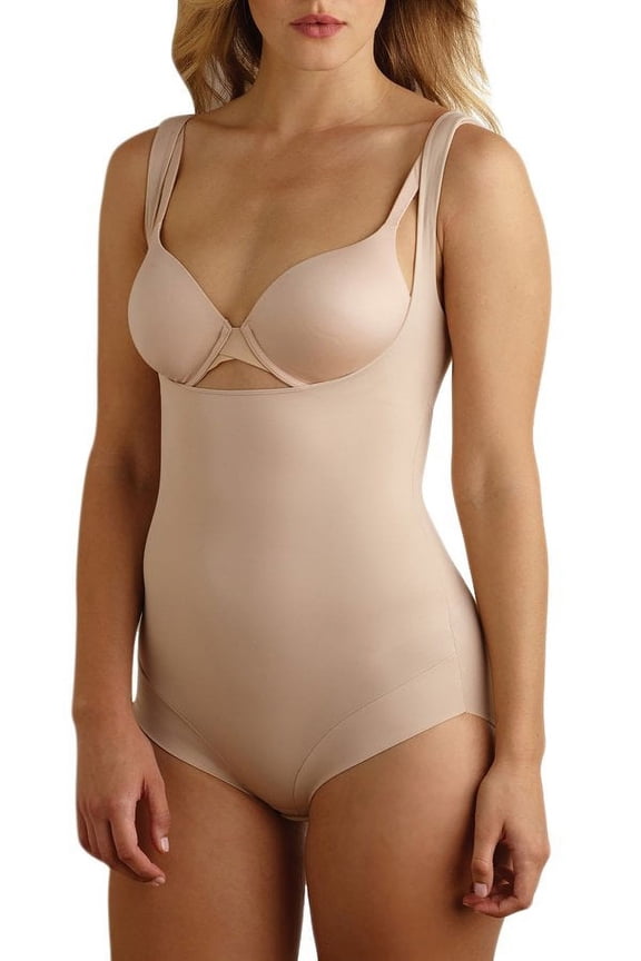 TC Fine Intimates Womens Shape Away Open Bust Bodybriefer (Warm Beige, L)