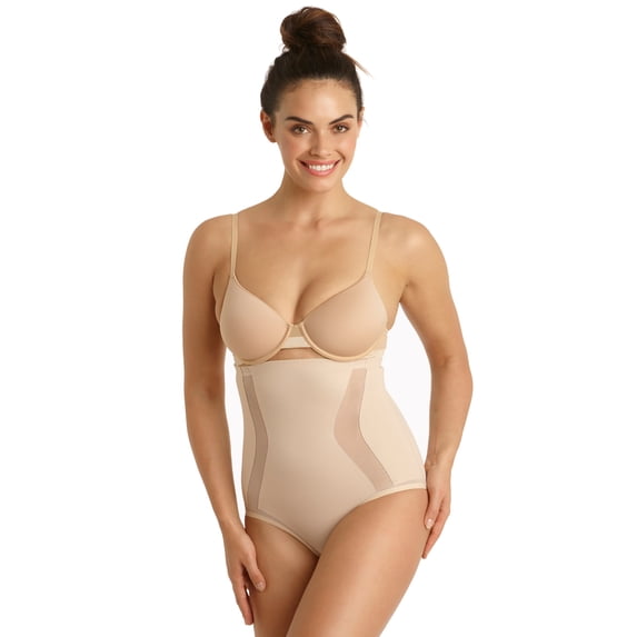 TC Fine Womens Middle Manager Firm Control High-Waist Brief (Nude, XL)