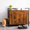 thumbnail image 1 of TC-HOMENY Cat Litter Box Enclosure Cabinet Wooden Pet House Furniture End Table Drawer Storage, 1 of 10