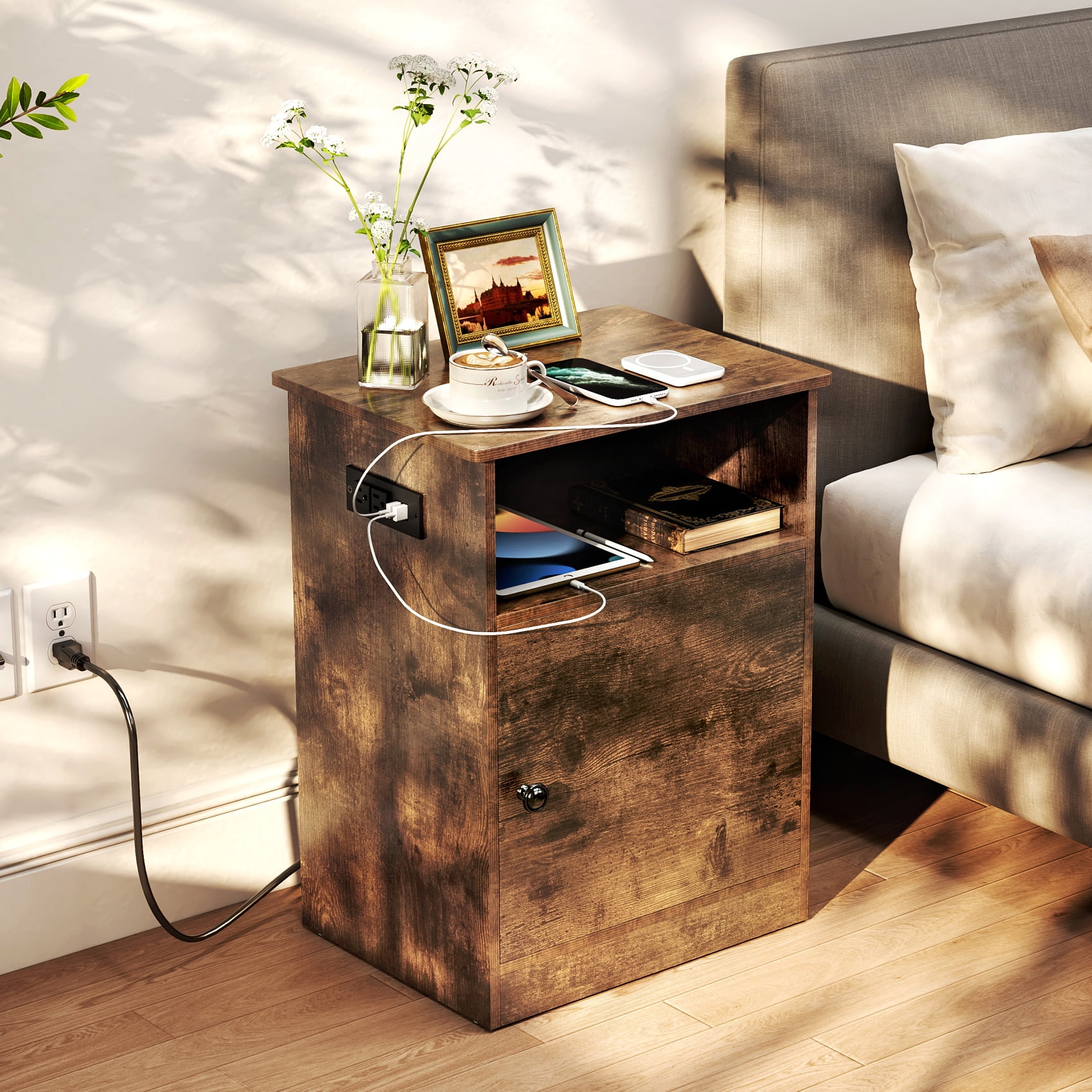Powered nightstand cheap