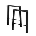 thumbnail image 1 of TC-Home 24" Industry Table Legs Solid Iron Set of 2 DIY Table Legs Baking Finish Black, 1 of 11