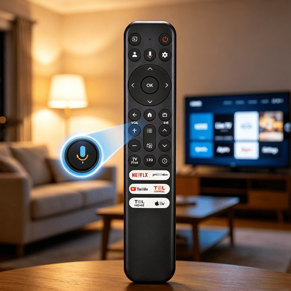 TC*L Google TV Voice Remote Control, New Original RC813 FMB1 Replaces FMB3, Bluetooth for Android 4K UHD Mini-LED QLED Smart TV with 6 Shortcut Buttons