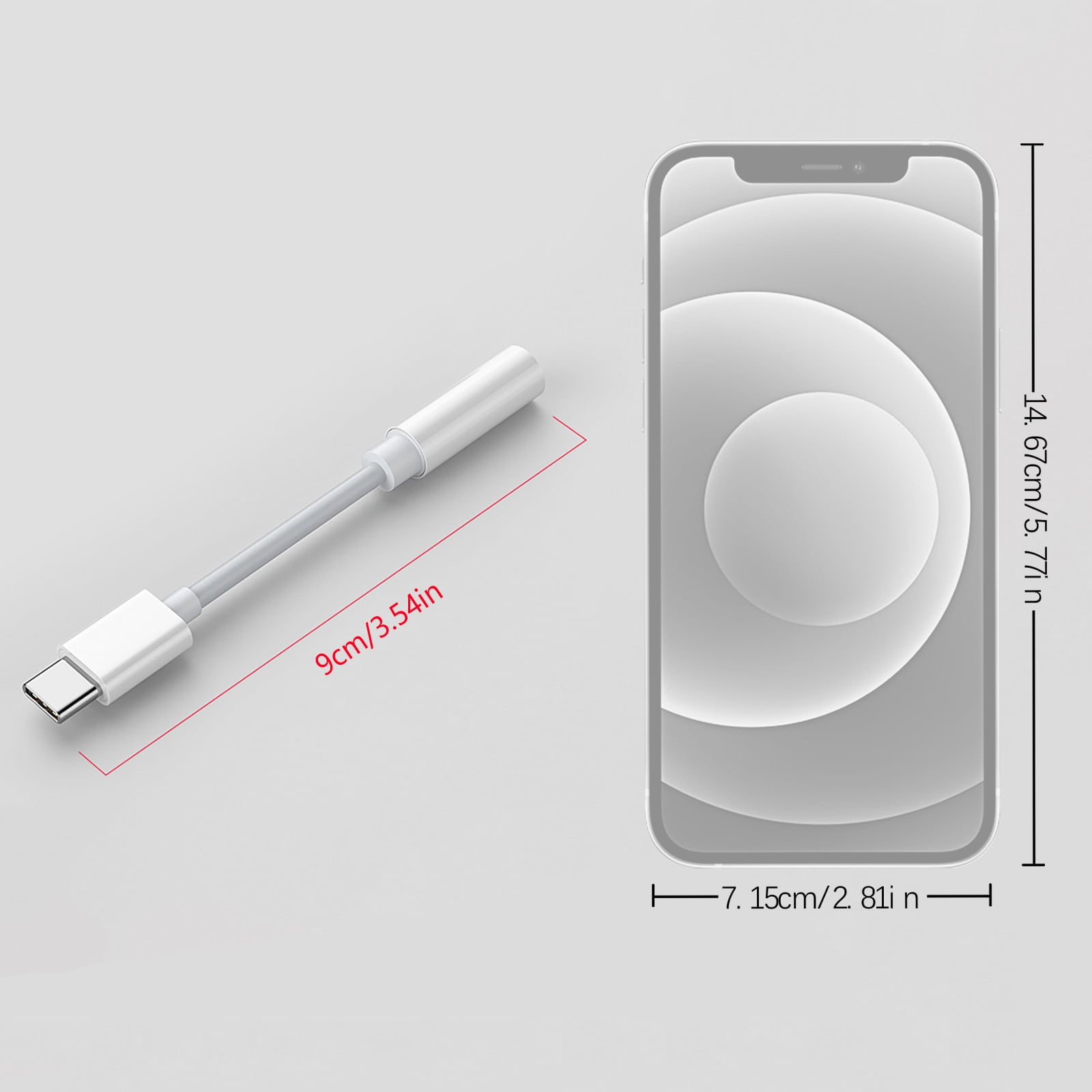 TC To 3.5 Digital Audio Adapter For Android TC compatible with Aux